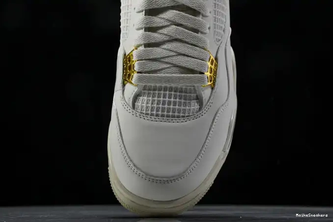 MaikeSneakers Gold Metallic Jordan 4 Retro AQ9129-170 0426
